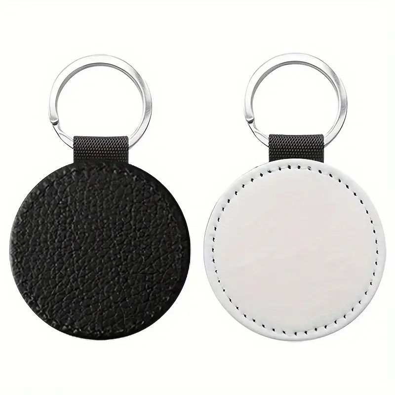 Llavero de Cuero Sublimable Redondo Diámetro 5cm