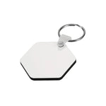 Llavero de MDF Forma Hexagonal 5cm x 5cm