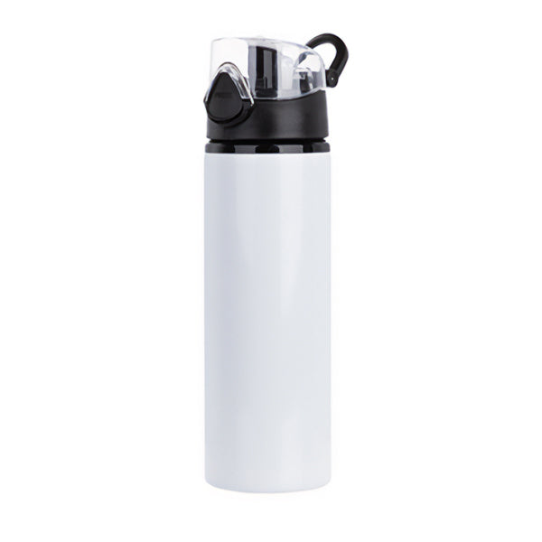Botella de Agua de Aluminio con Botón Color Negro 750ml