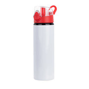 Botella de Agua de Aluminio con Botón Color Rojo 750ml