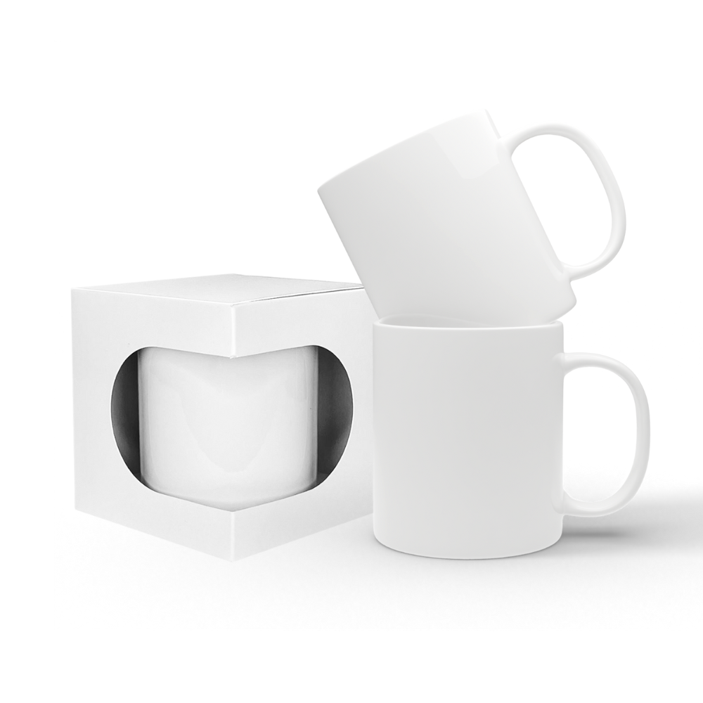 PACK 10 - Caja Con Ventana Para Taza 11oz 100% Sublimables