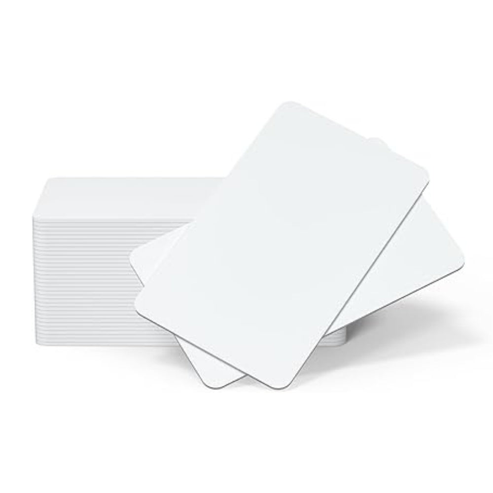 PACK 10 - Tarjetas Rectangulares Cartulina Sublimable Una Cara 8,5cm x5,4cm