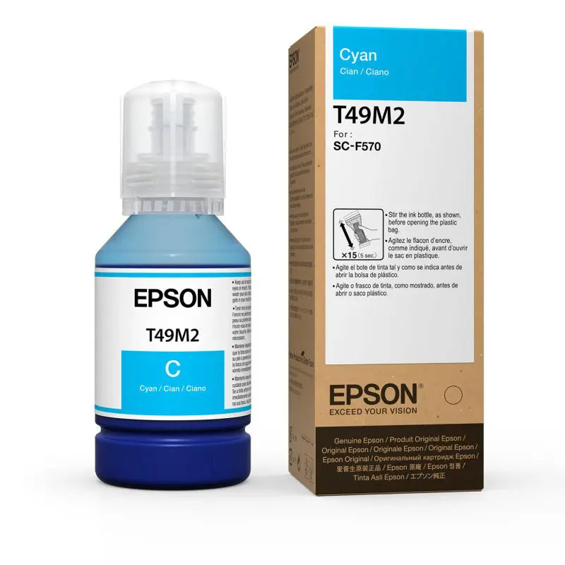Botella de Tinta Cyan de Sublimación Epson T49M 140ml