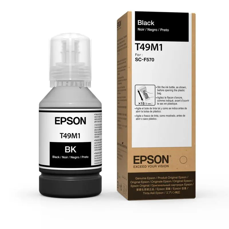Botella de Tinta Negra de Sublimación Epson T49M 140ml