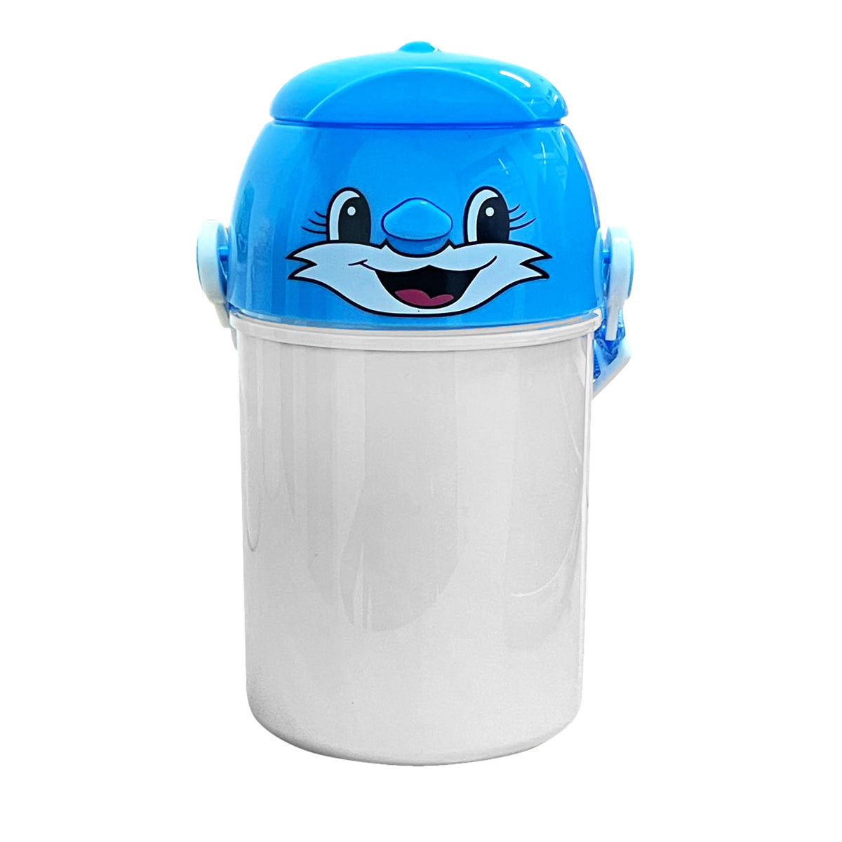 Botella Infantil de Plástico con Tapa de Color Azul 400ml