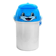 Botella Infantil de Plástico con Tapa de Color Azul 400ml