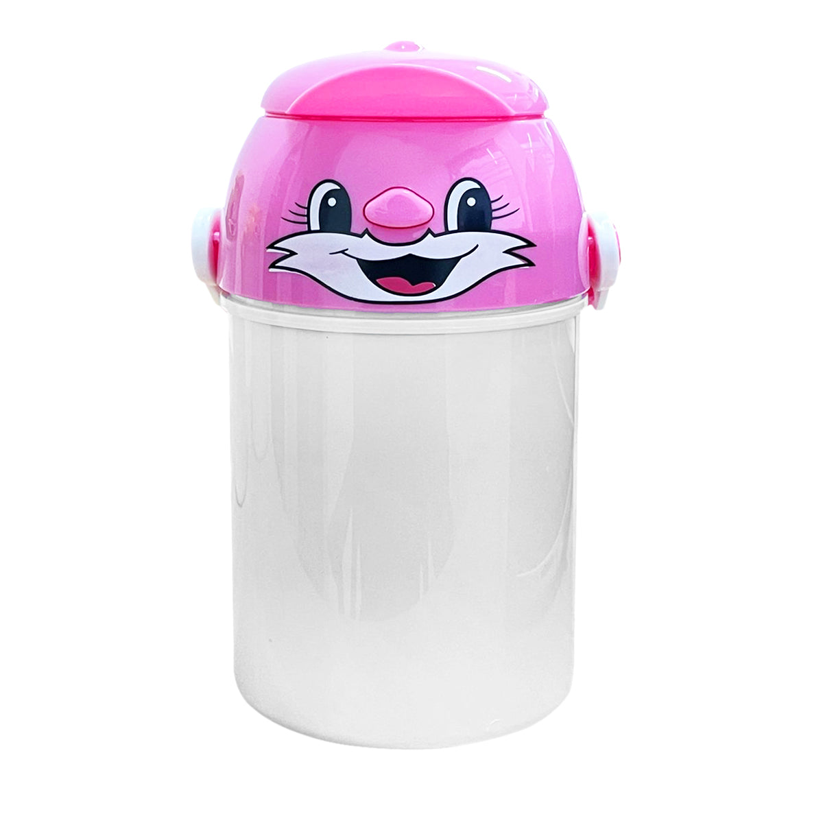 Botella Infantil de Plástico con Tapa de Color Rosado 400ml