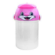Botella Infantil de Plástico con Tapa de Color Rosado 400ml