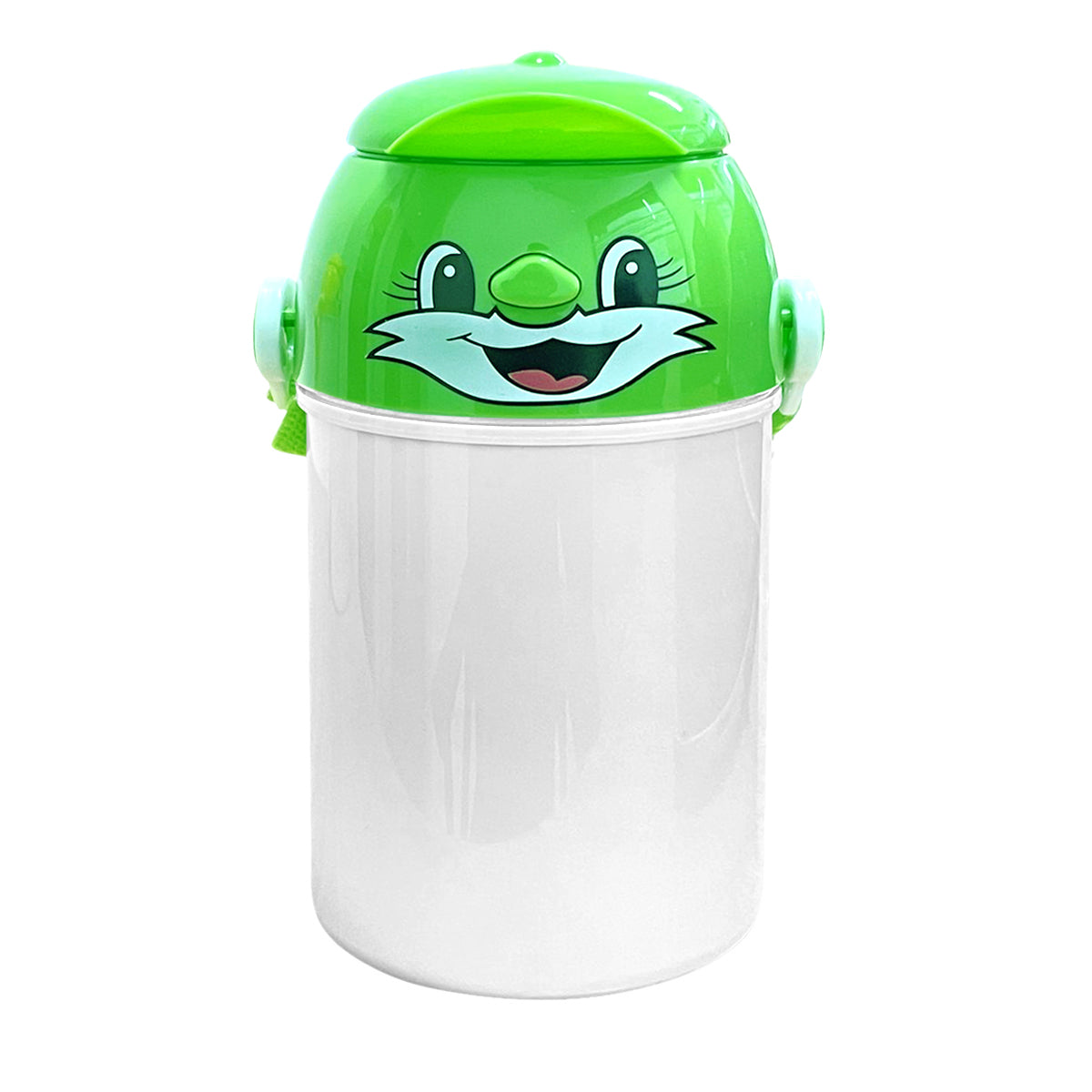 Botella Infantil de Plástico con Tapa de Color Verde 400ml