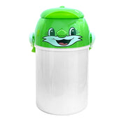 Botella Infantil de Plástico con Tapa de Color Verde 400ml