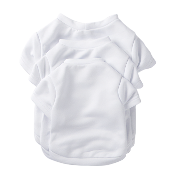 Camisetas Para Mascotas Blanco 100% Polyester 230g