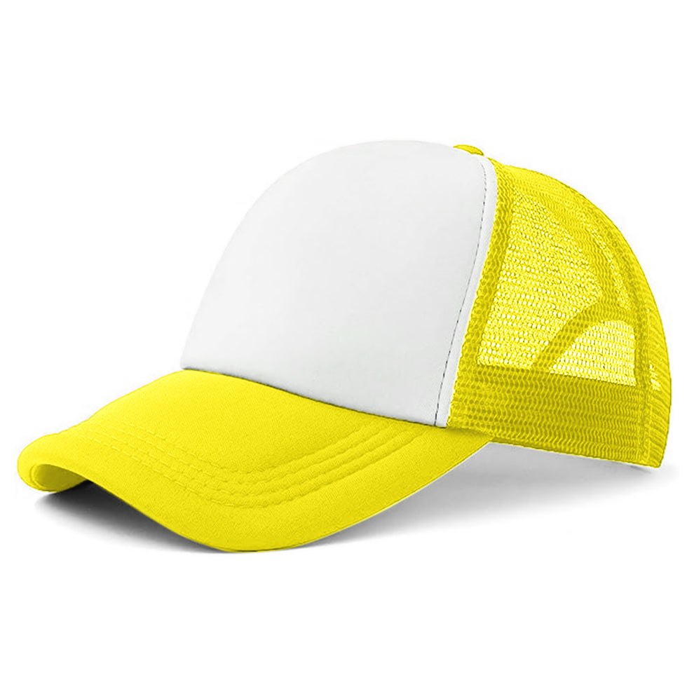 Gorras de Malla Sublimable Para Adulto Color Amarillo