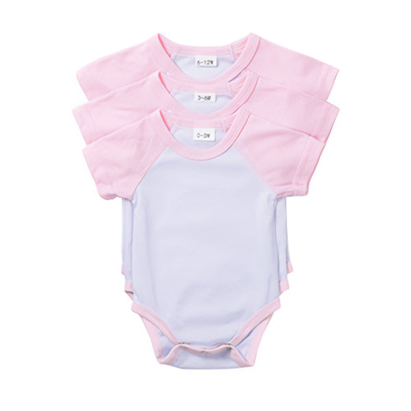 Mameluco Manga Corta Rosado 100% Poliéster