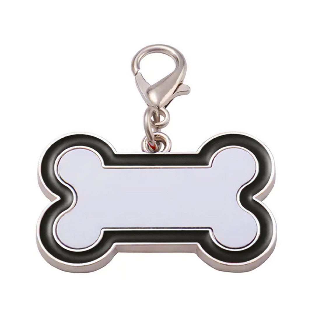 Placa ID Para Perro de Huesito Color Negro (3cmx4.5cm)