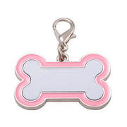 Placa ID Para Perro de Huesito Color Rosado (3cmx4.5cm)