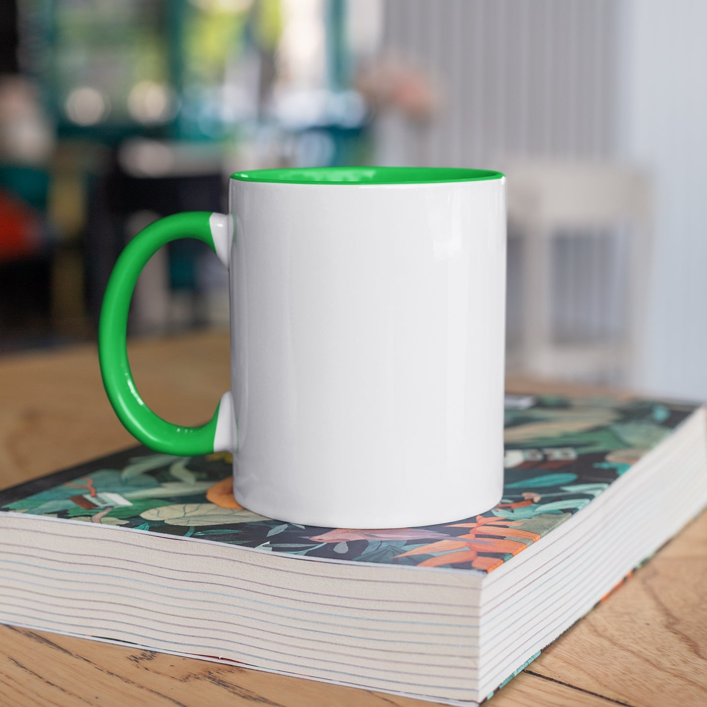Taza Color Interior y Gaza Verde 11oz/325ml