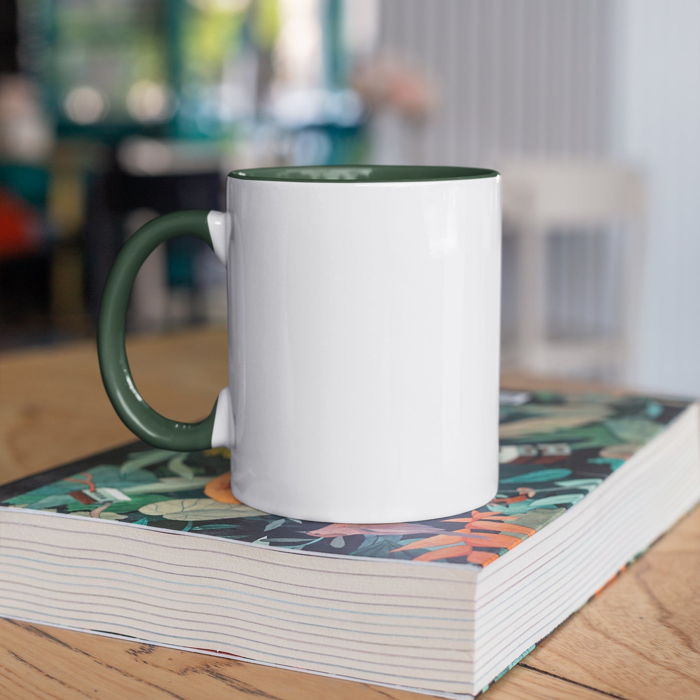 Taza Color Interior y Gaza Verde Oscuro 11oz/325ml